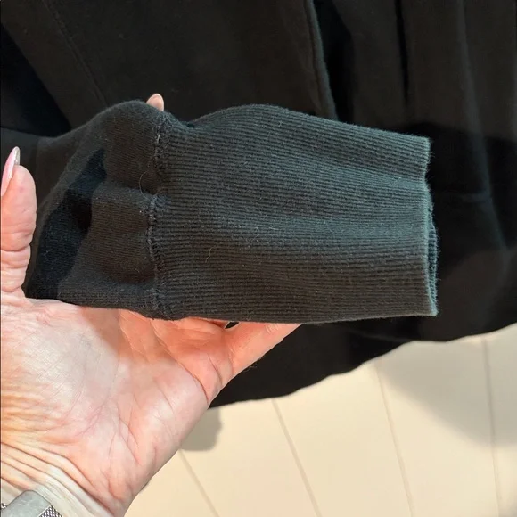 Lucky Brand long sweatshirt sweater cardigan button two pocket cotton terry L - Picture 4 of 9